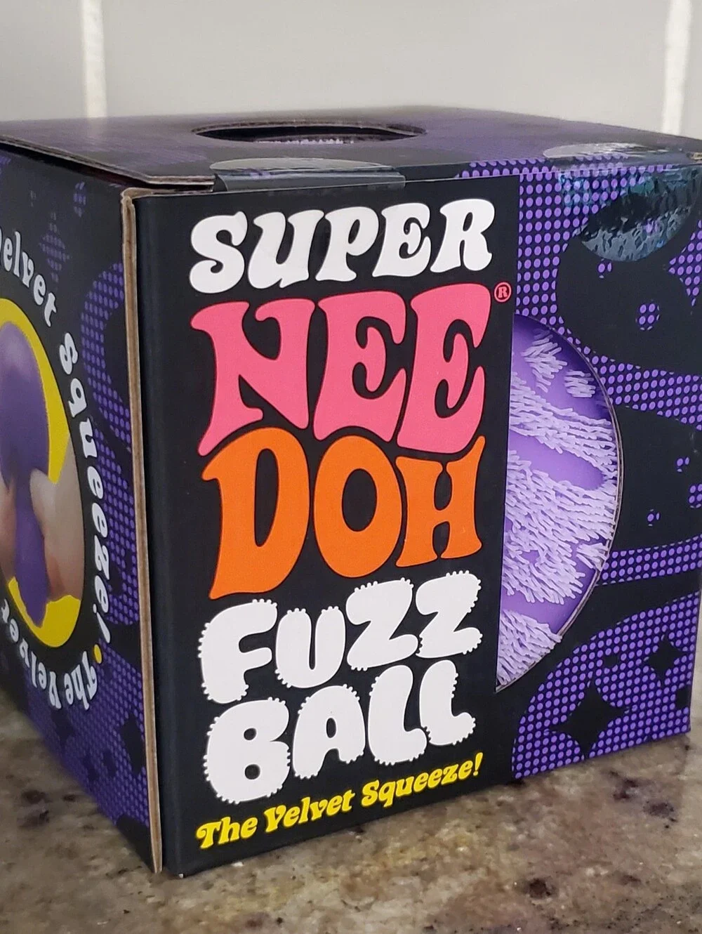 SUPER Nee Doh Fuzz Ball - Purple Stress Ball | New In Sealed Box